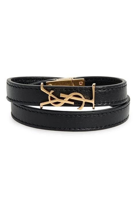 ysl black cuff bracelet|YSL interlocking bracelet.